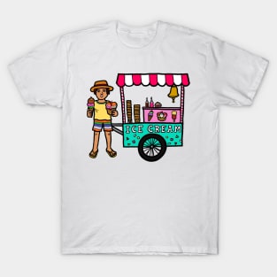 Street food vendor selling ice cream T-Shirt